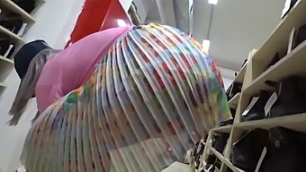 Voyeur Captures Russian Woman'S Juicy Posterior In Shoe Store