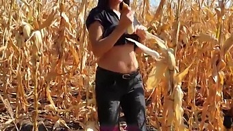 Amateur Step-Sister Gets Covered In Cum During Outdoor Farm Work