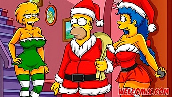 A Christmas Surprise: Husband Gives His Wife Away To Beggars In A Hentai Simpsons Video