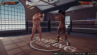 Nude Wrestling Match: Ethan Vs Dela In Naked Fighter 3d